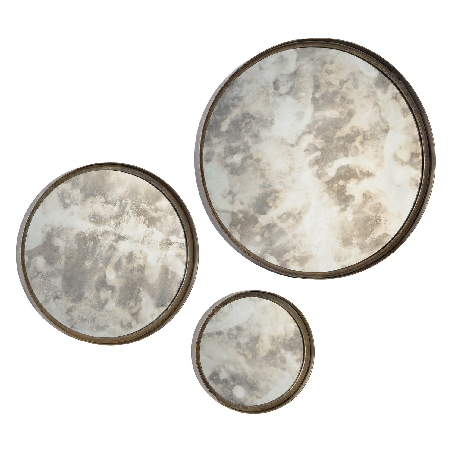 Shire Mirror in Antique silver