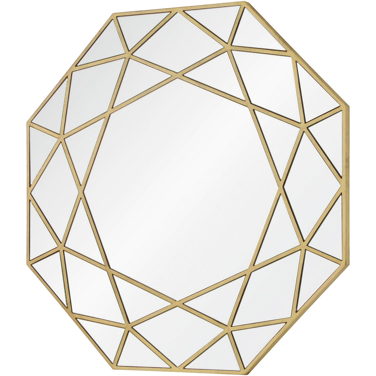 Deloro Mirror in Brushed Gold Veneer