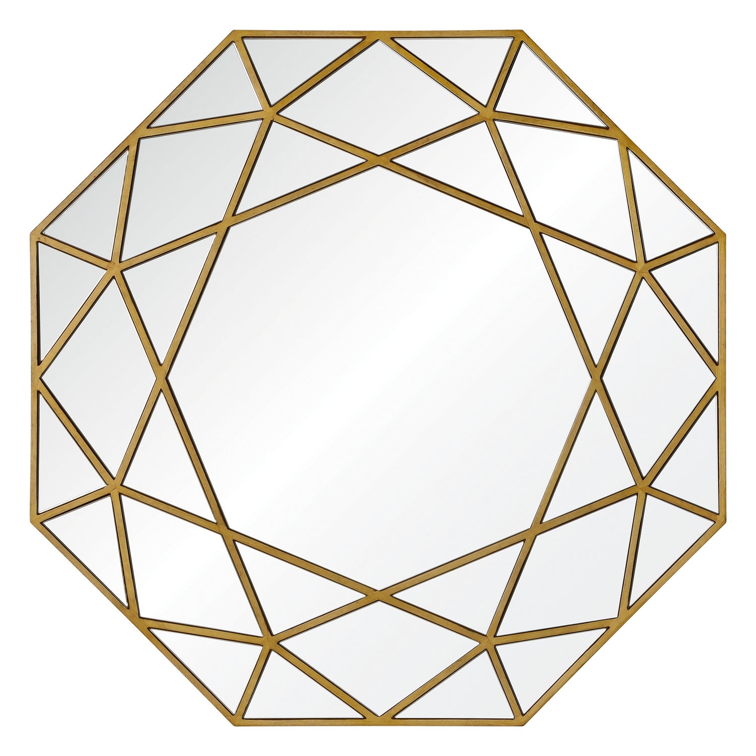 Deloro Mirror in Brushed Gold Veneer