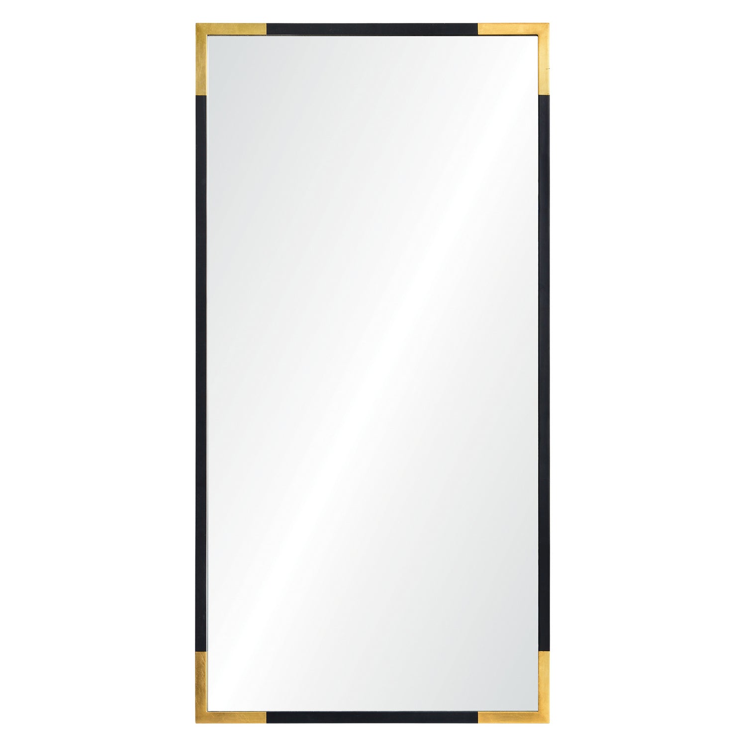 Osmond Mirror in Gold Leaf, Black