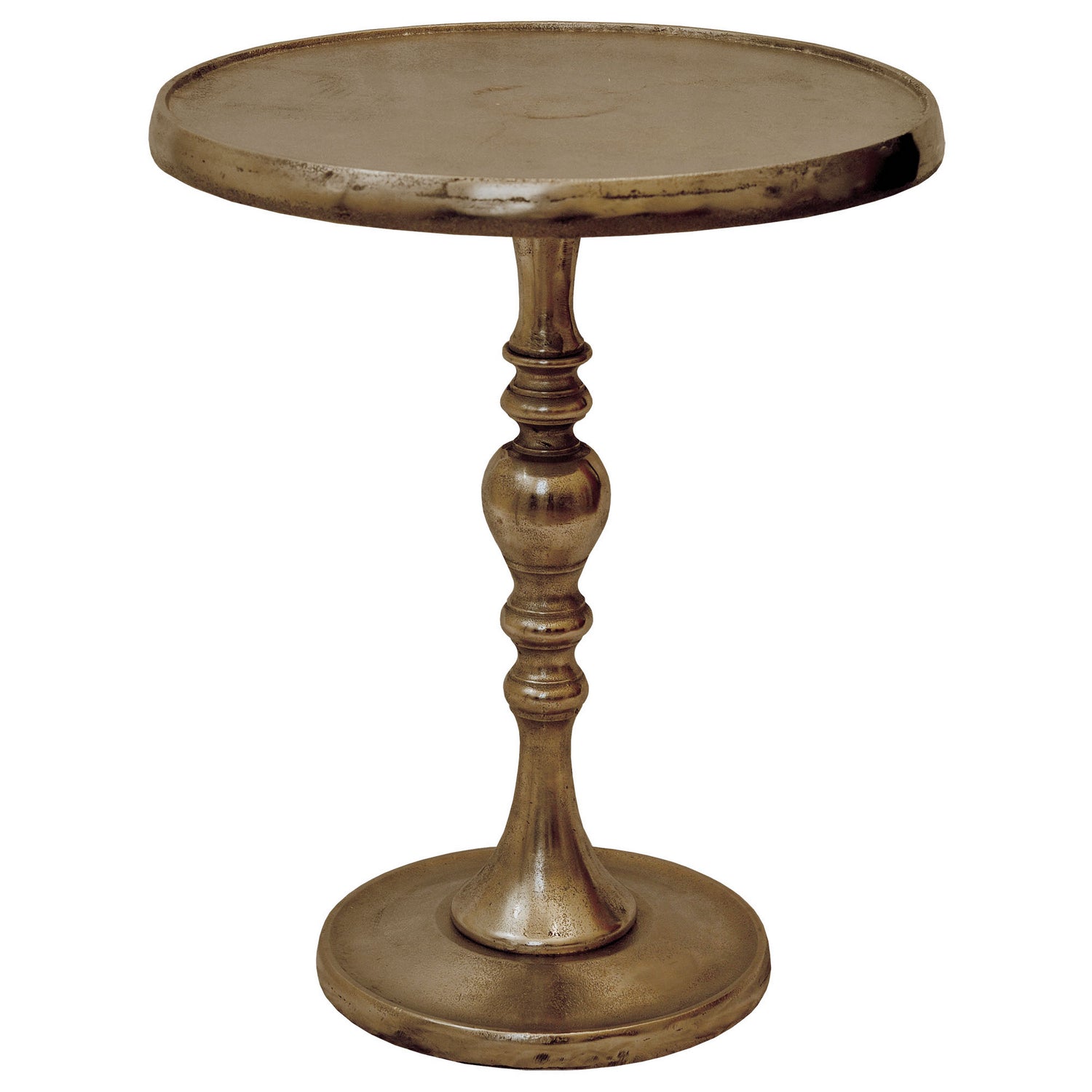 Romina Brass Accent Table in Antiqued Brass