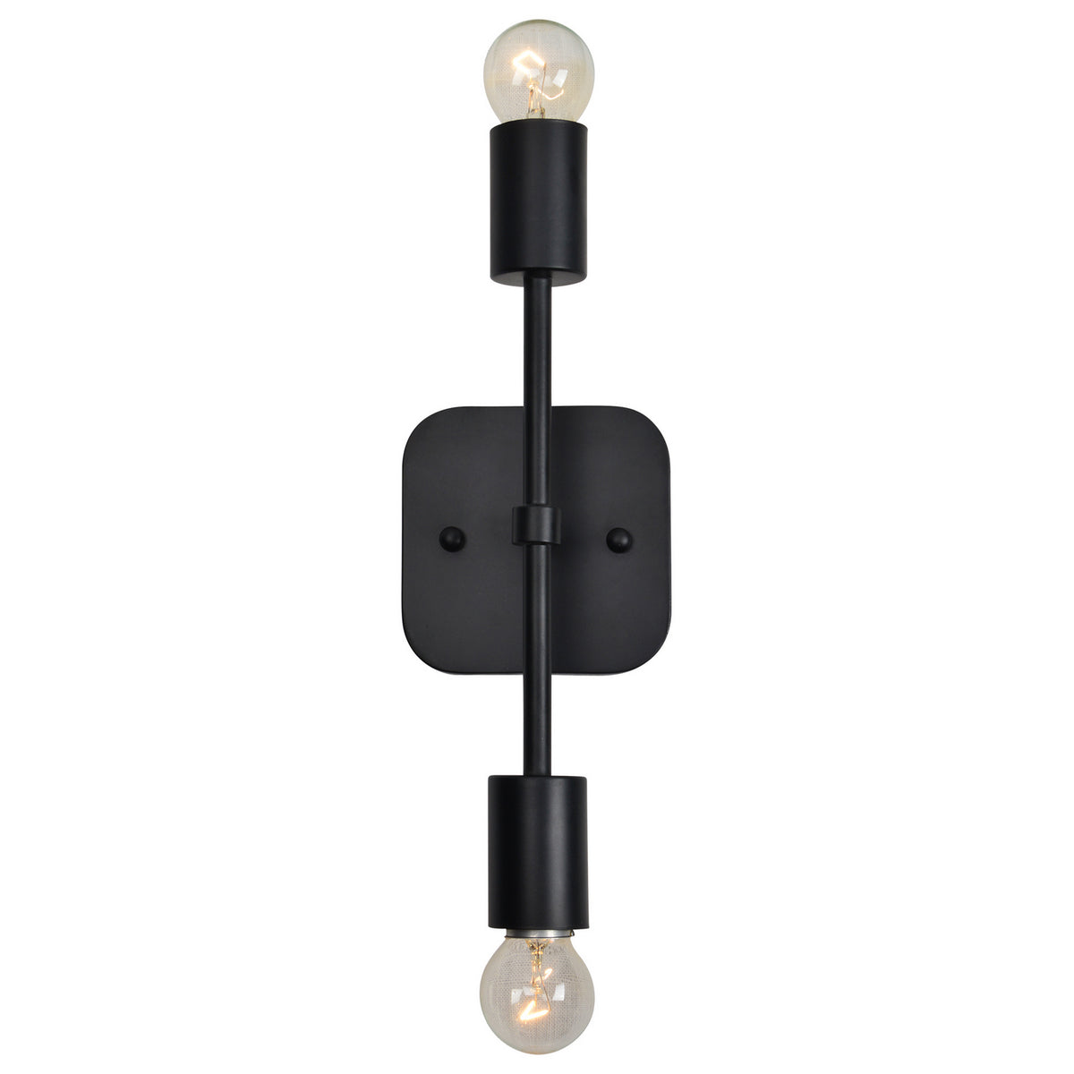 Albany Two Light Wall Sconce in Black