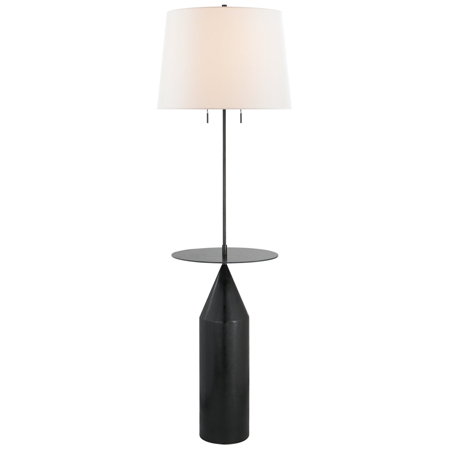 Lampadaire Zephyr à deux lumières en fer vieilli