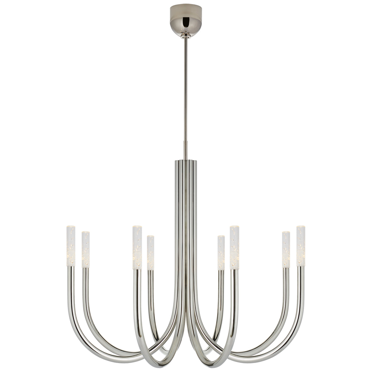 Rousseau LED Chandelier in Polished Nickel