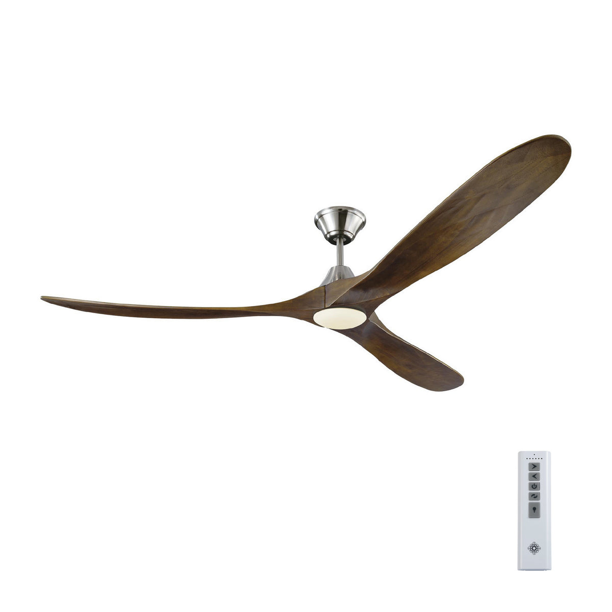 Maverick 70" Ceiling Fan in Brushed Steel