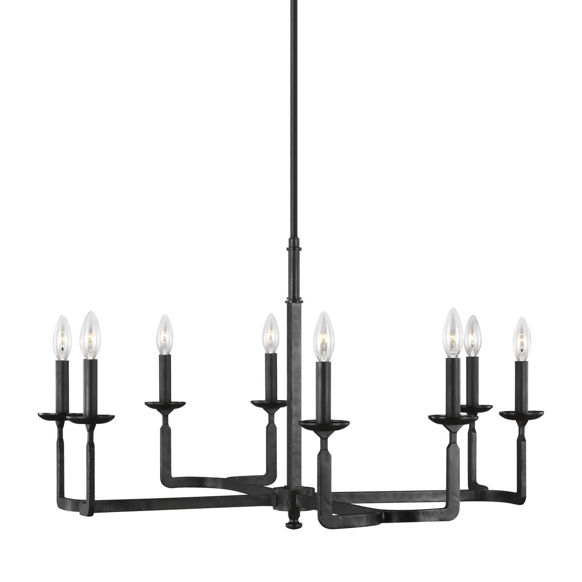 Ansley Eight Light Chandelier in Aged Iron