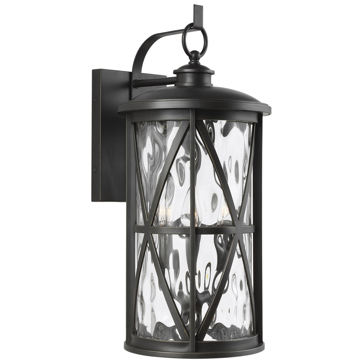 Millbrooke Three Light Outdoor Wall Lantern in Antique Bronze