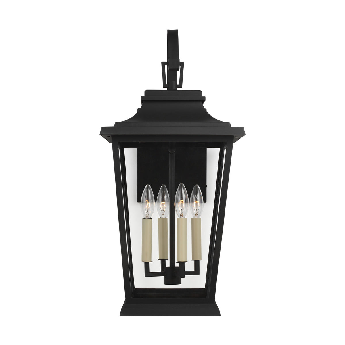Warren Four Light Lantern in Textured Black
