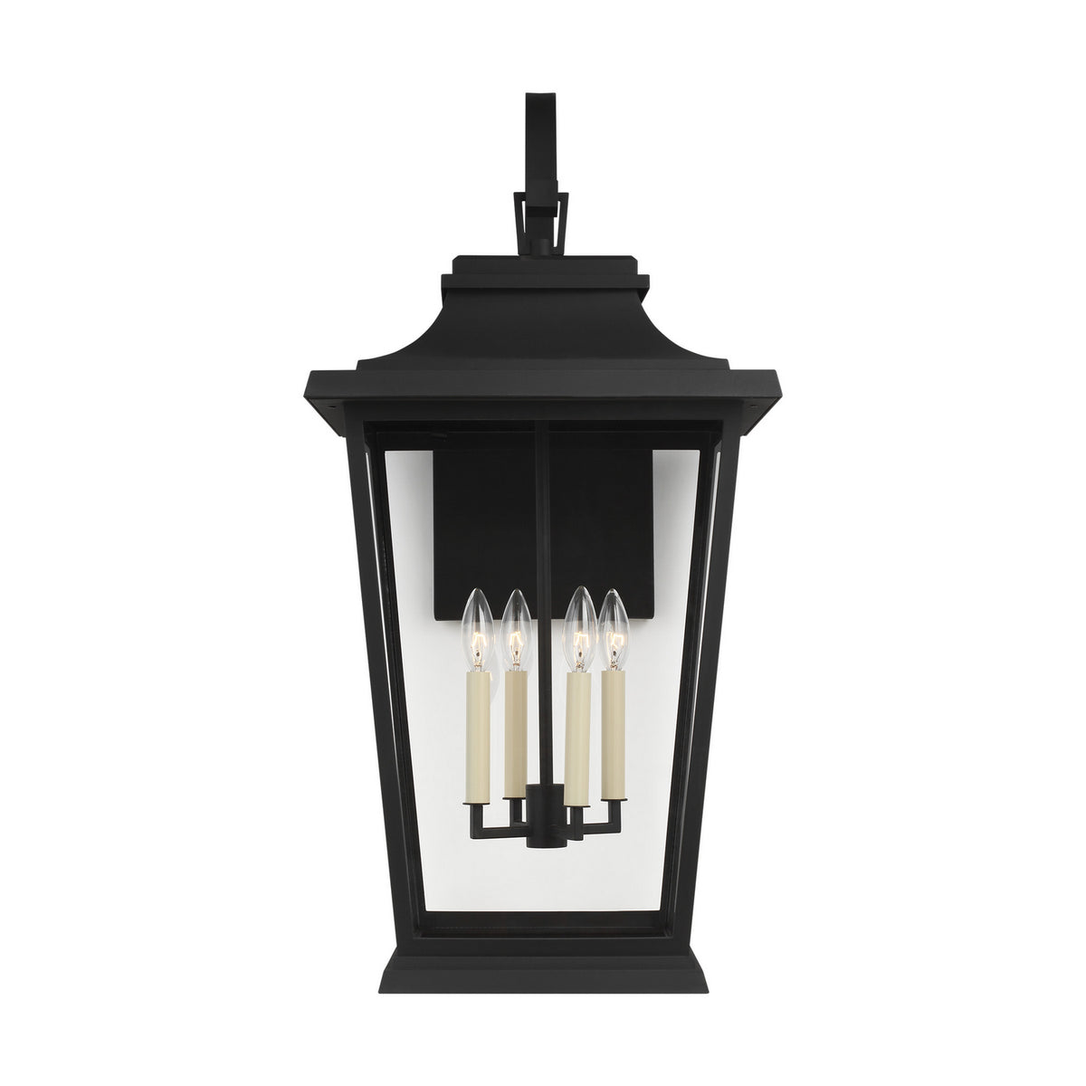 Warren Four Light Lantern in Textured Black