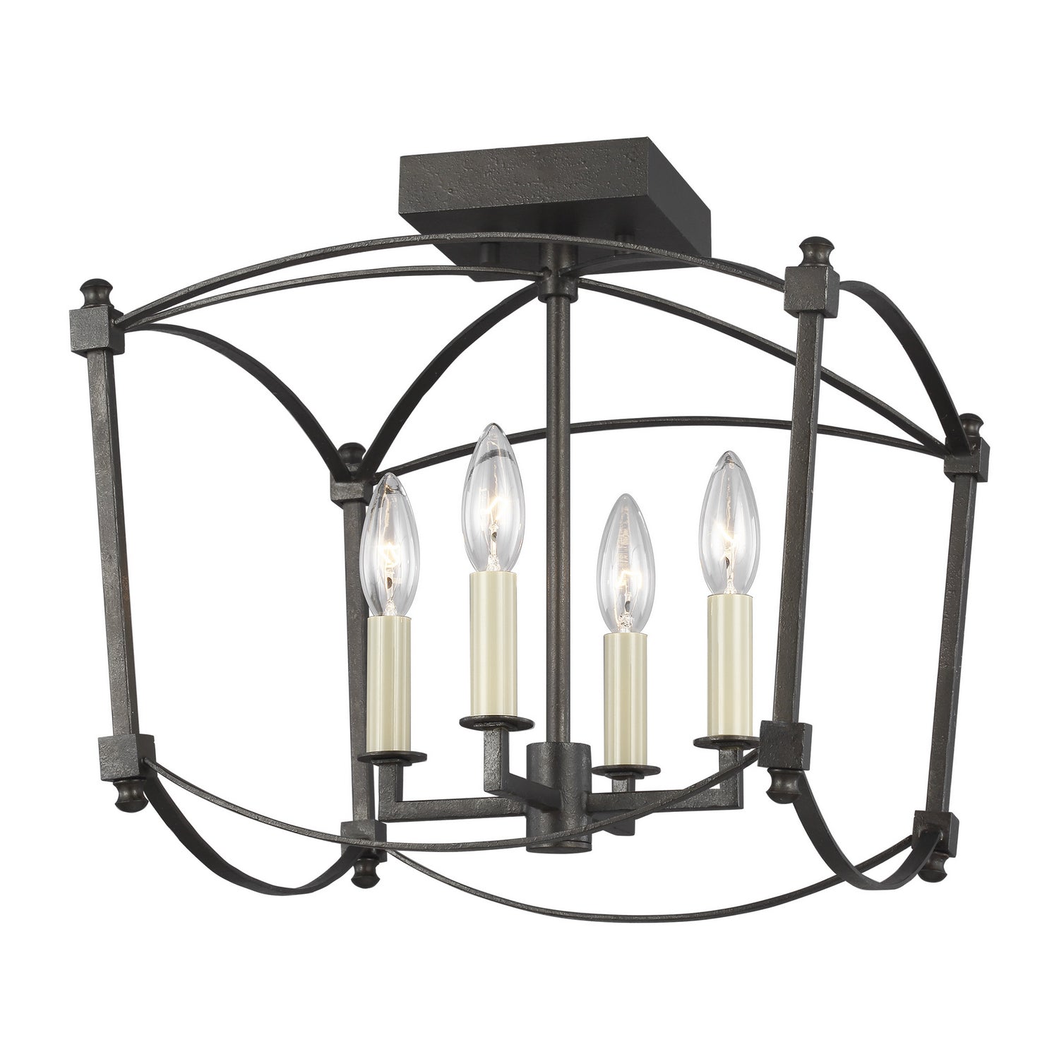 Thayer Four Light Semi-Flush Mount
