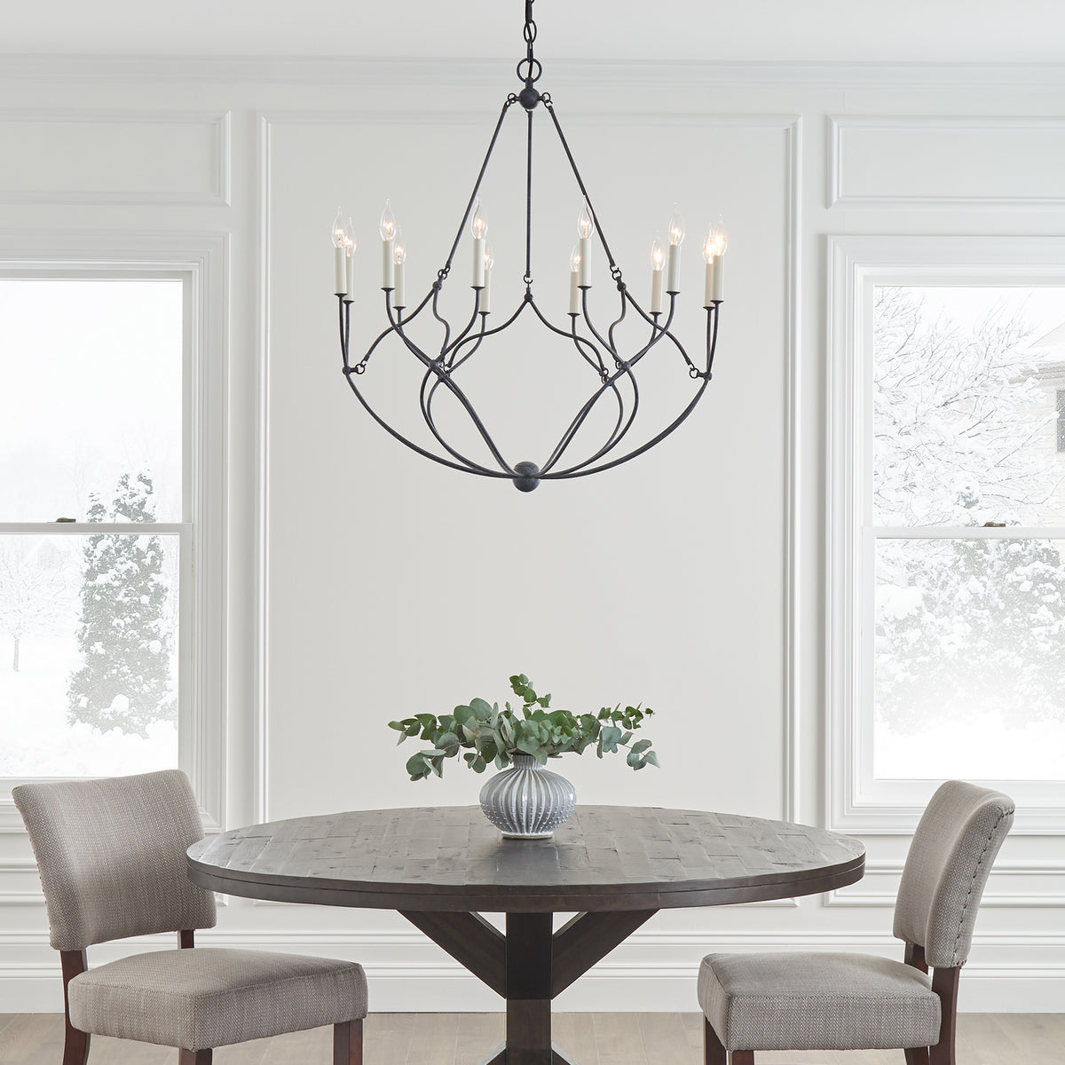Richmond 12 Light Chandelier in Weathered Galvanized