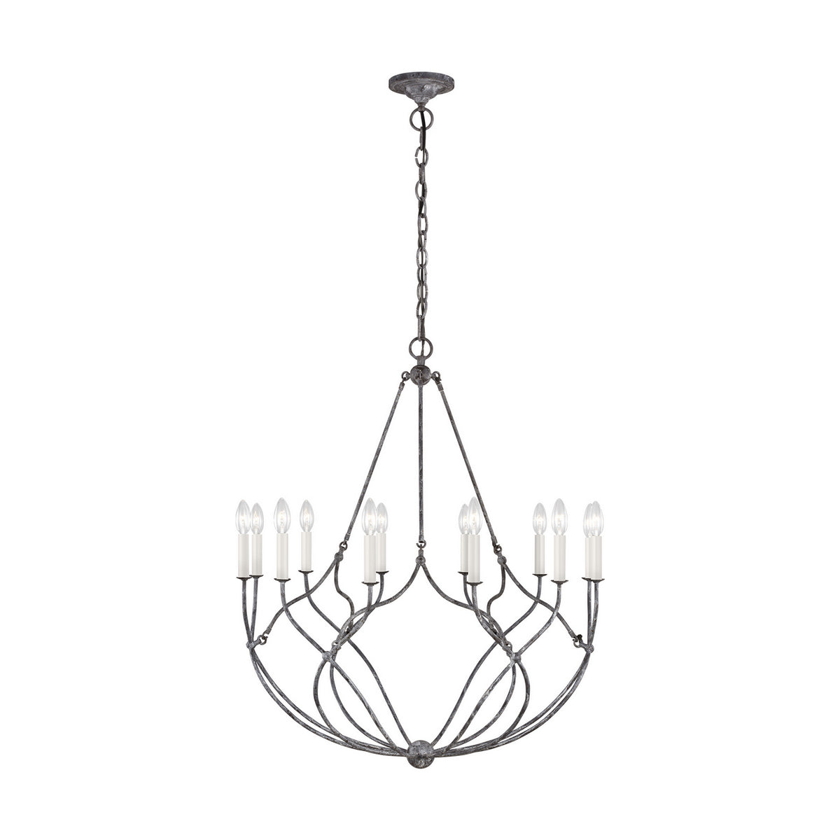 Richmond 12 Light Chandelier in Weathered Galvanized
