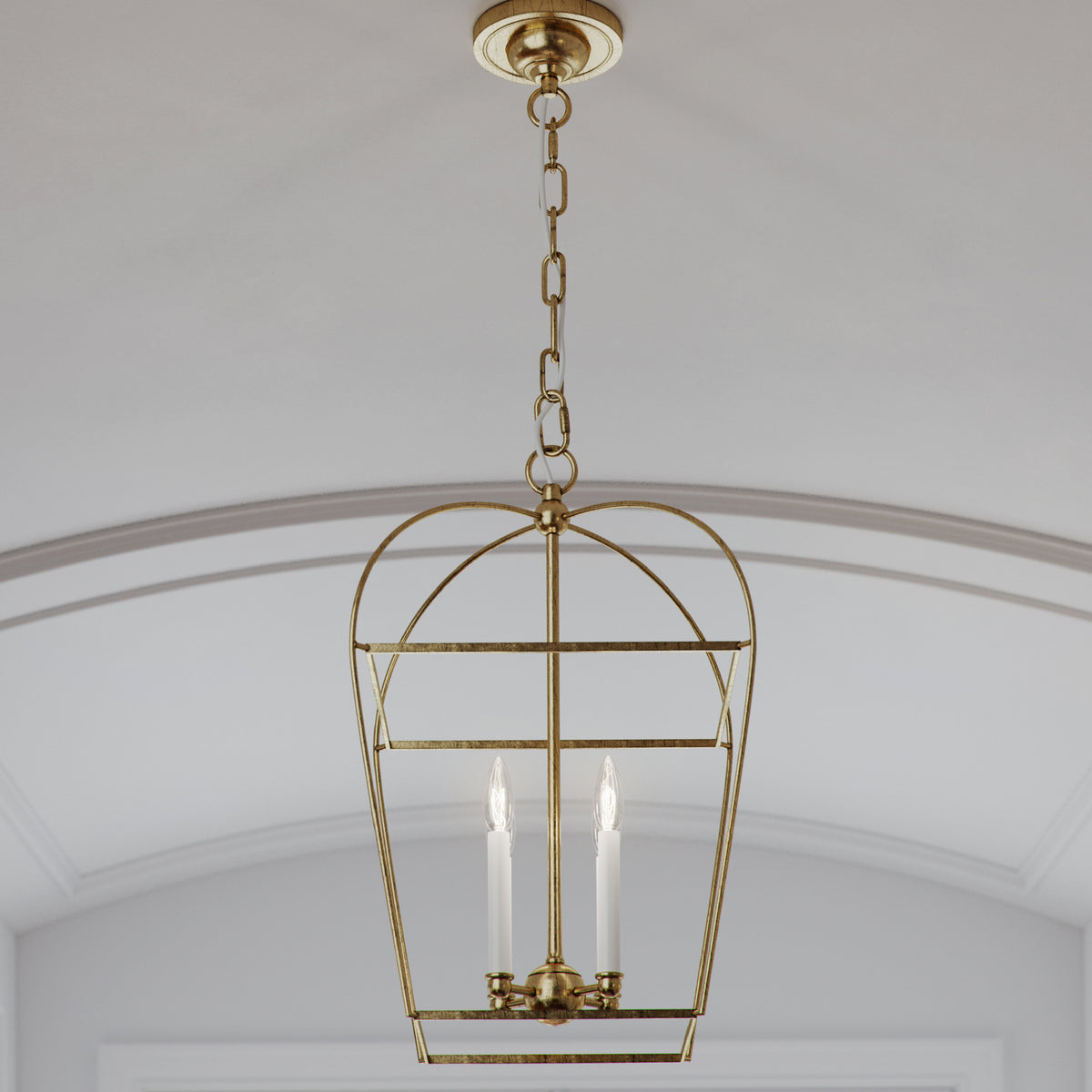 Stonington Four Light Lantern in Antique Gild