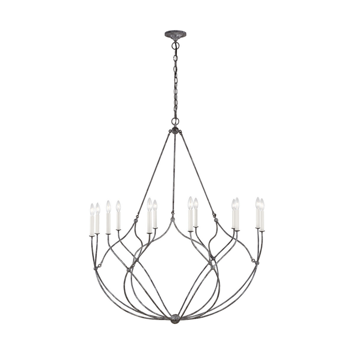 Richmond 12 Light Chandelier in Weathered Galvanized