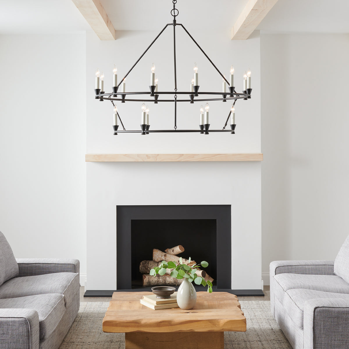 Keystone 18 Light Chandelier in Aged Iron