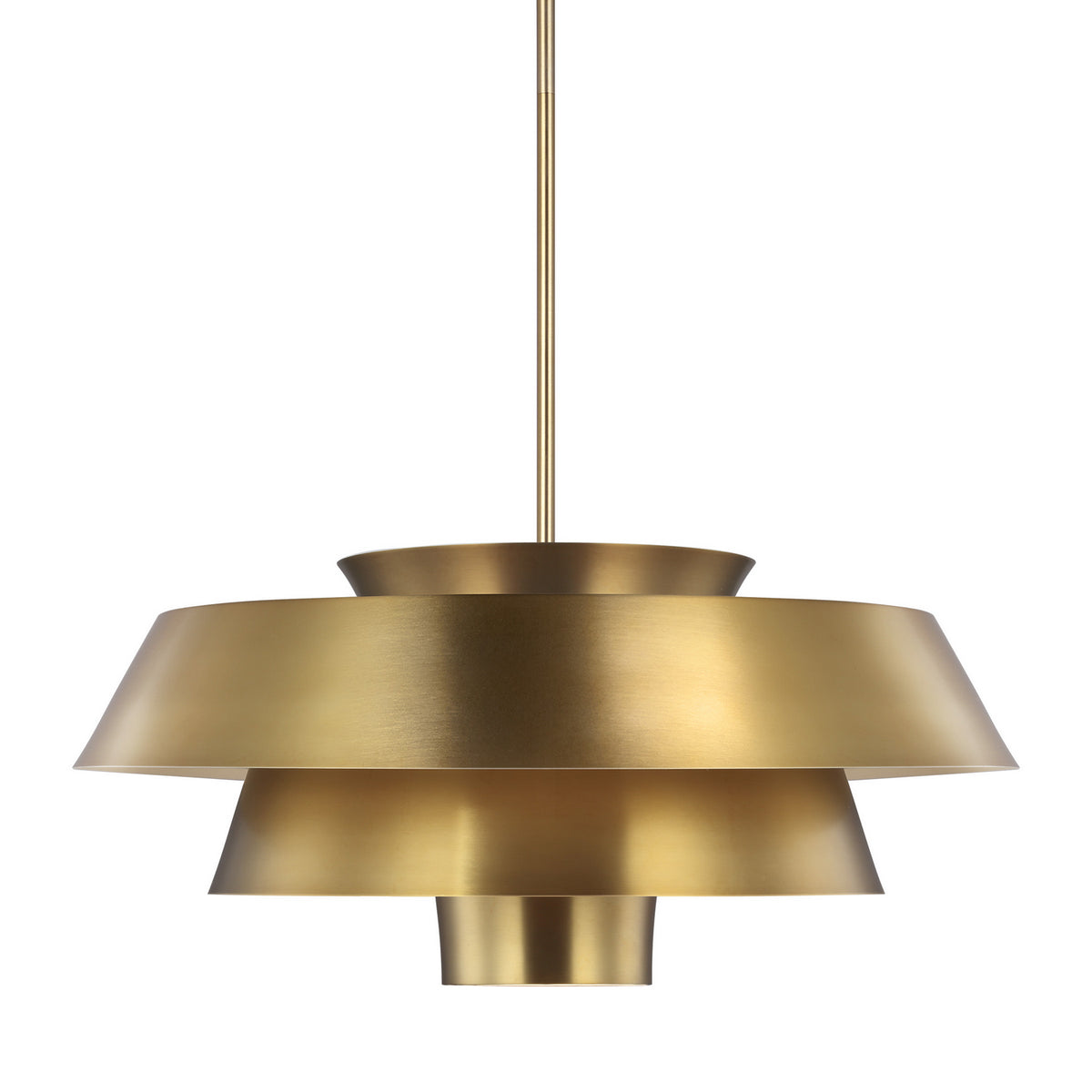 Suspension Brisbin One Light en laiton bruni
