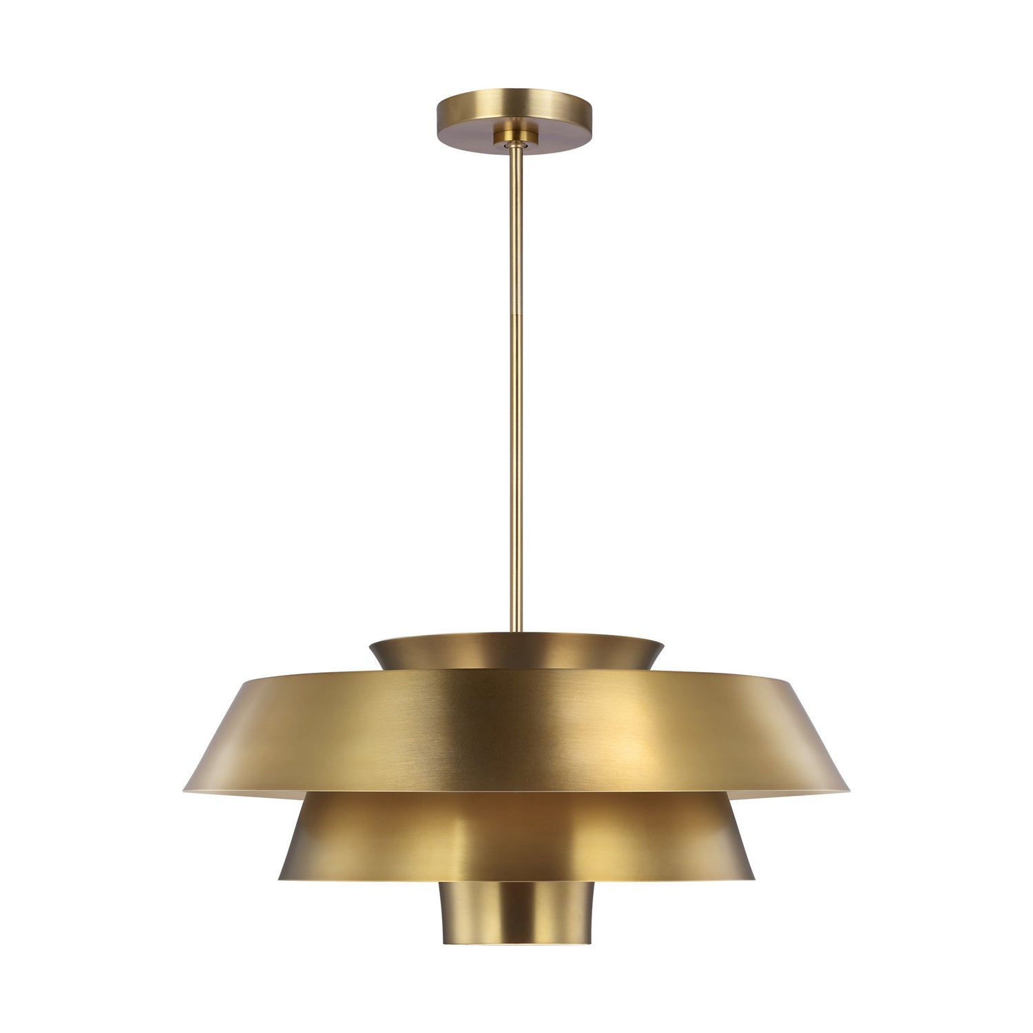 Brisbin One Light Pendant in Burnished Brass