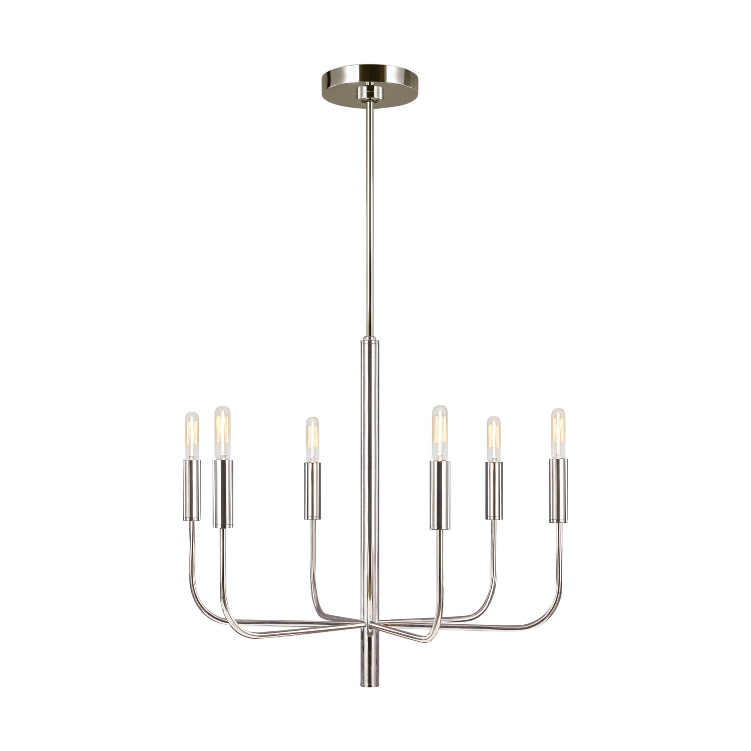 Brianna Small Chandelier 24" Polished Nickel