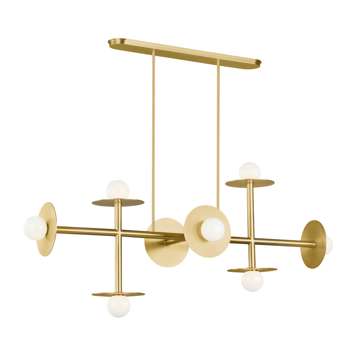 Nodes Eight Light Linear Chandelier