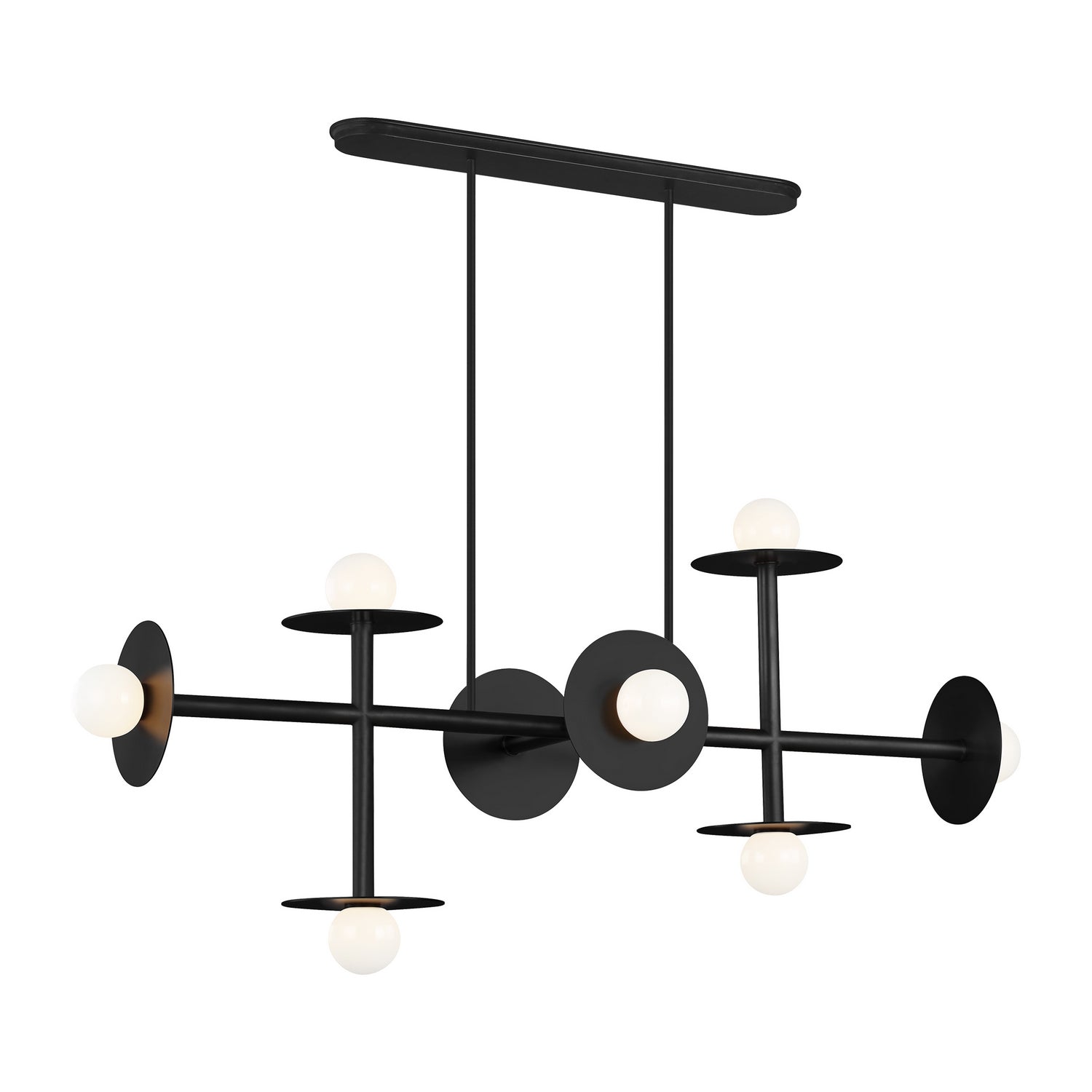 Nodes Eight Light Linear Chandelier