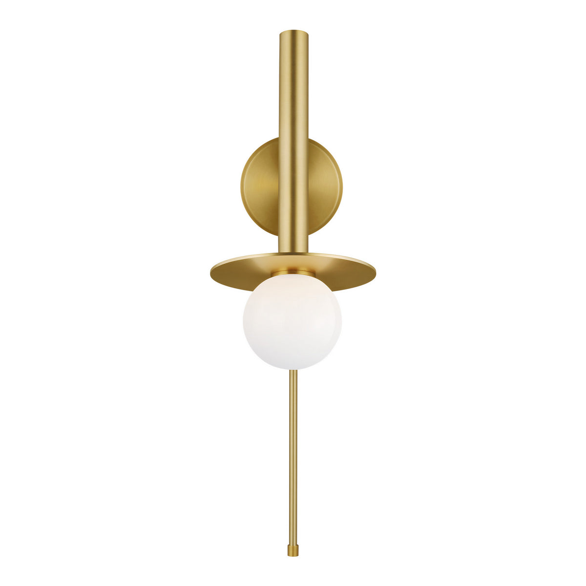 Nodes One Light Wall Sconce in Burnished Brass