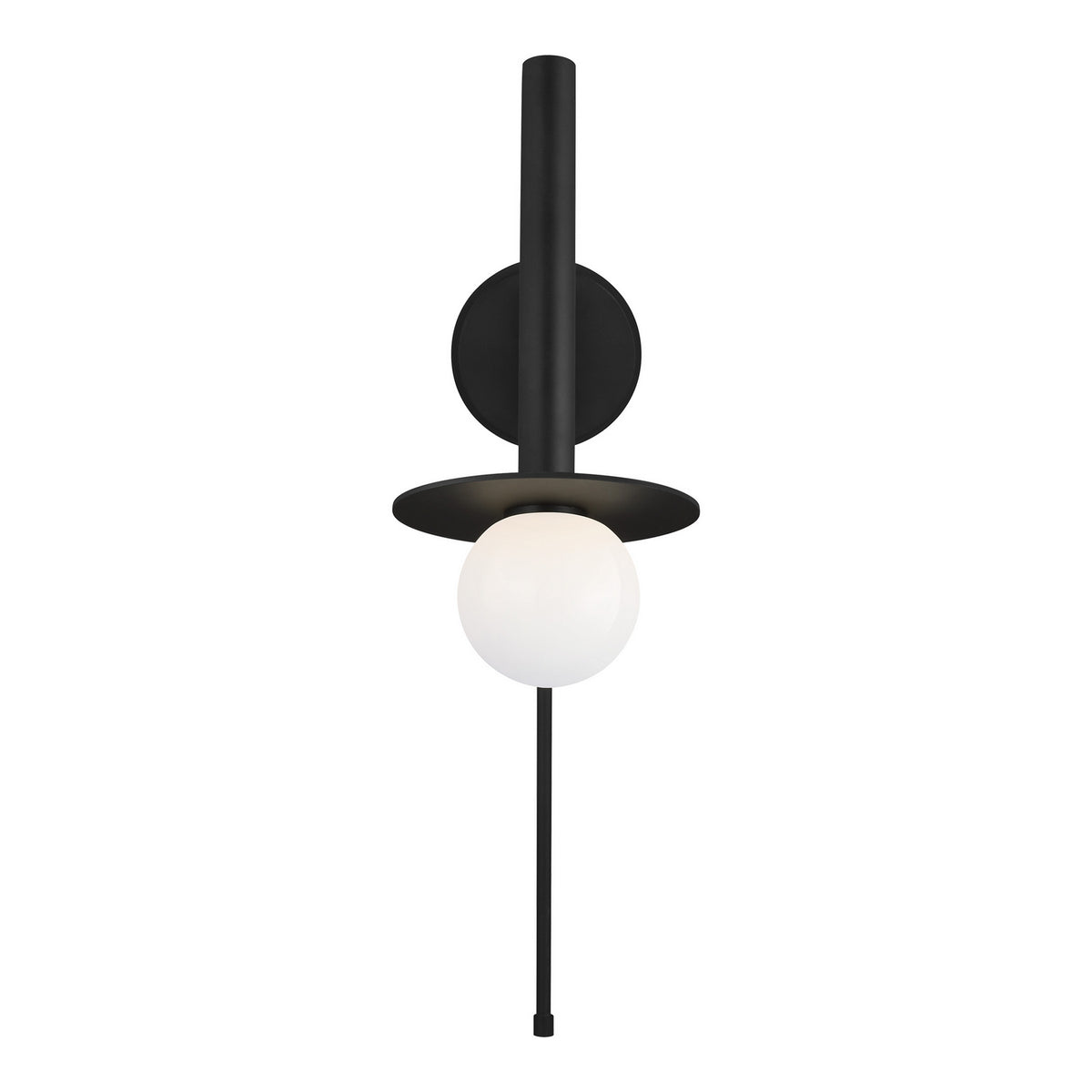 Nodes One Light Wall Sconce in Midnight Black
