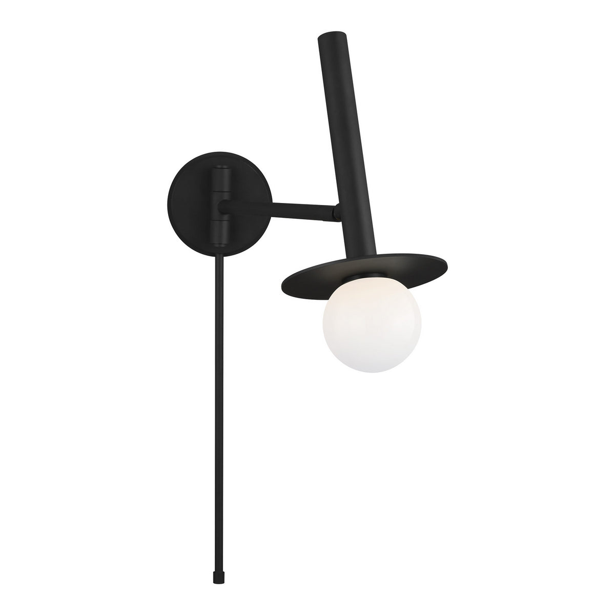 Nodes One Light Wall Sconce in Midnight Black