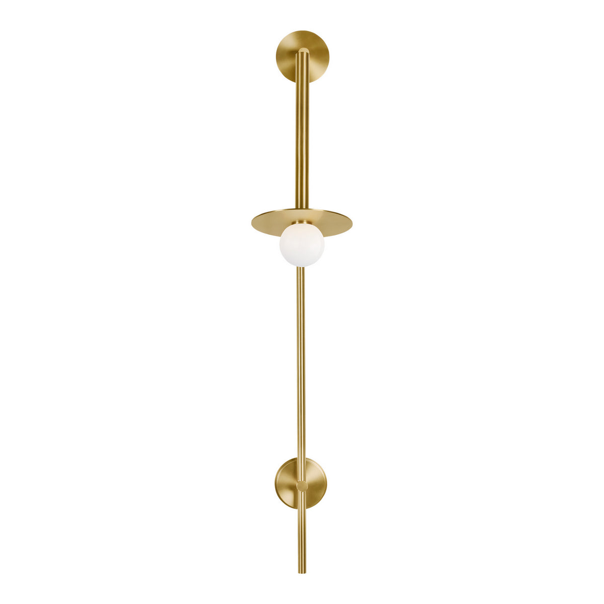 Nodes One Light Wall Sconce in Burnished Brass