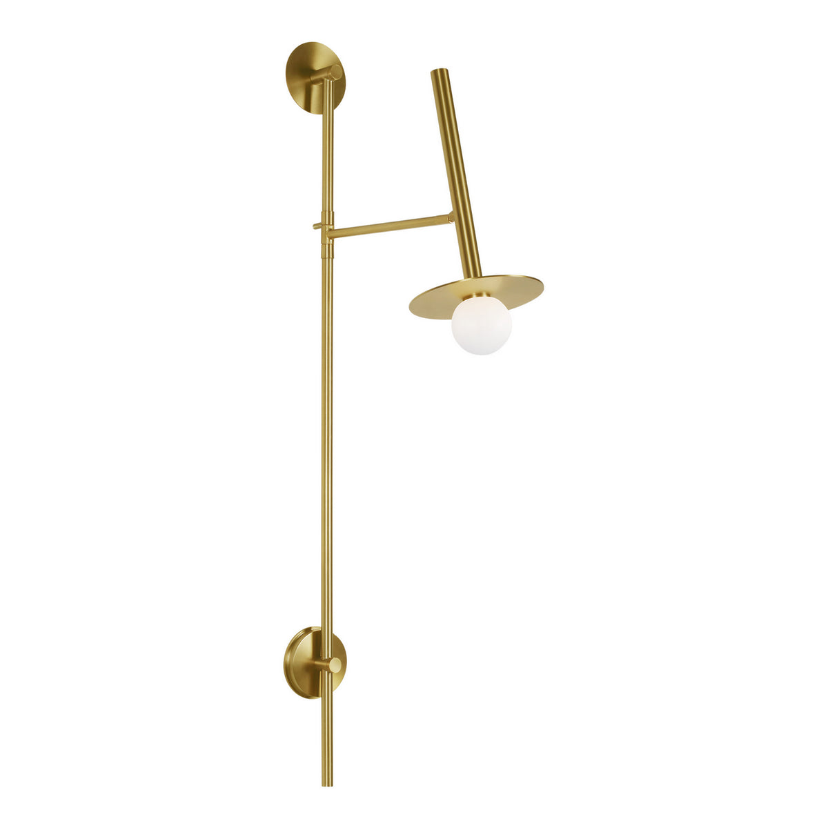 Nodes One Light Wall Sconce in Burnished Brass