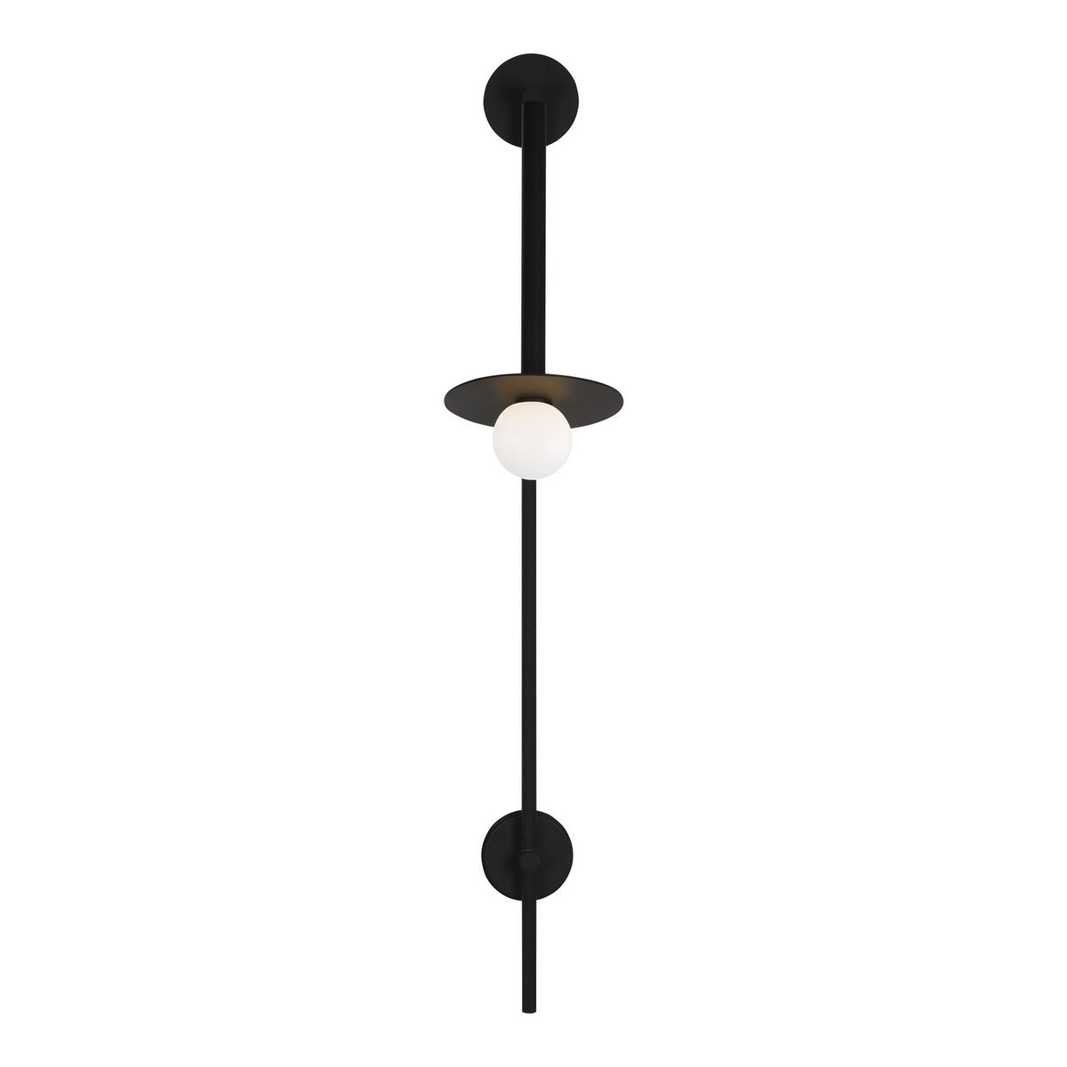Nodes One Light Wall Sconce in Midnight Black