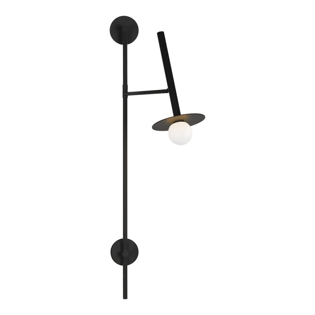 Nodes One Light Wall Sconce in Midnight Black
