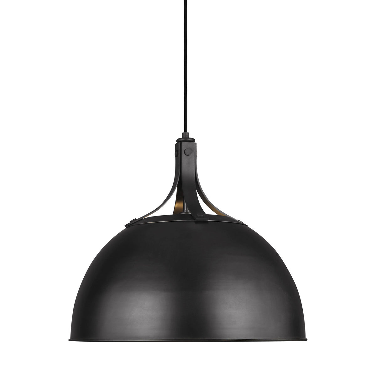 Logan One Light Pendant in Aged Iron