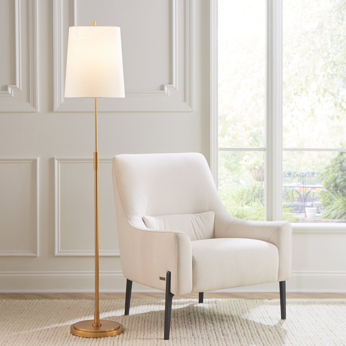 Beckham Classic One Light Floor Lamp in Burnished Brass