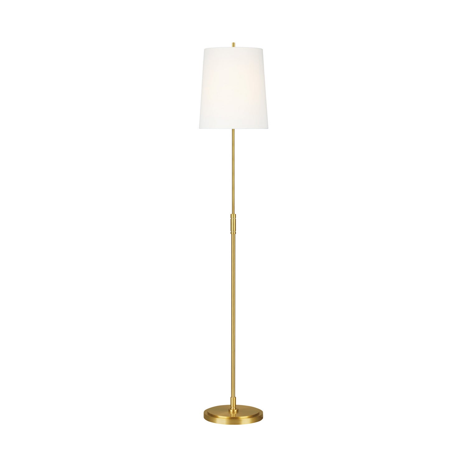 Lampadaire Beckham Classic à une lumière en laiton bruni