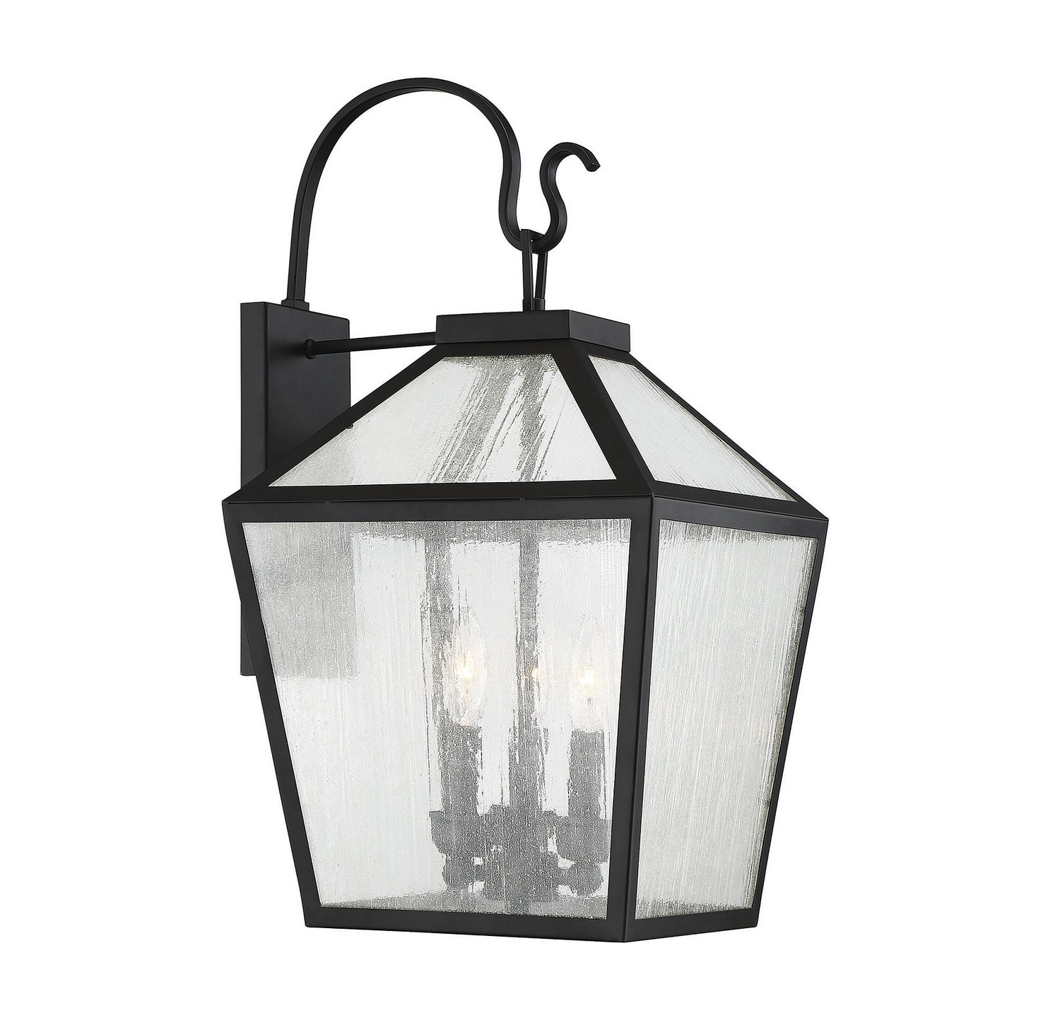 Woodstock Three Light Wall Lantern in Black