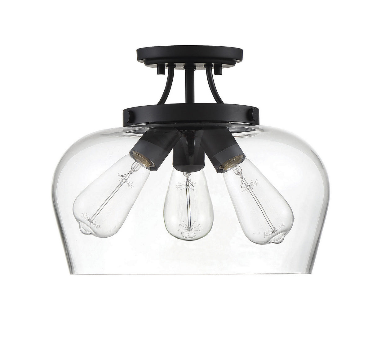 Octave Three Light Semi-Flush Mount