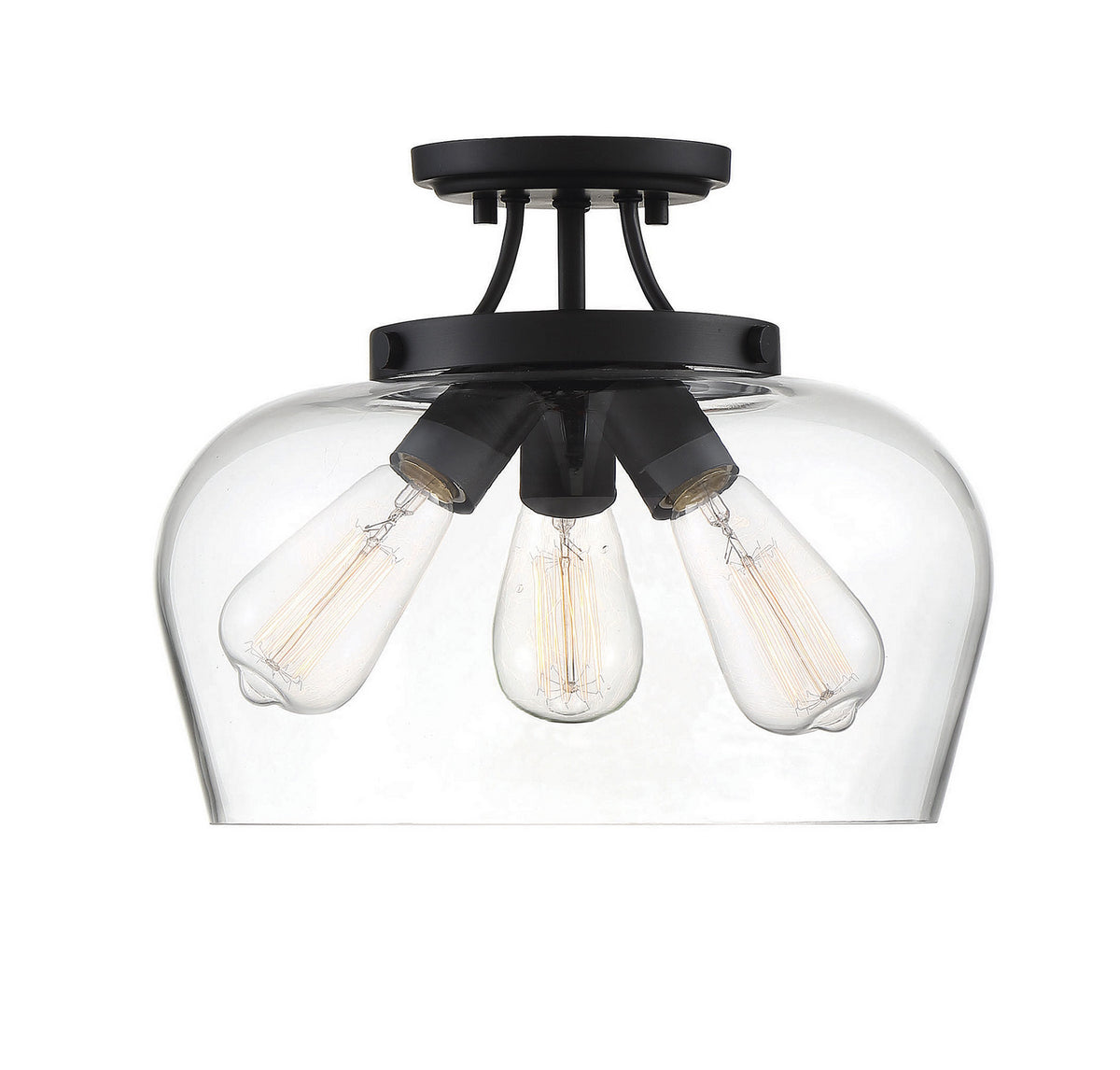 Octave Three Light Semi-Flush Mount
