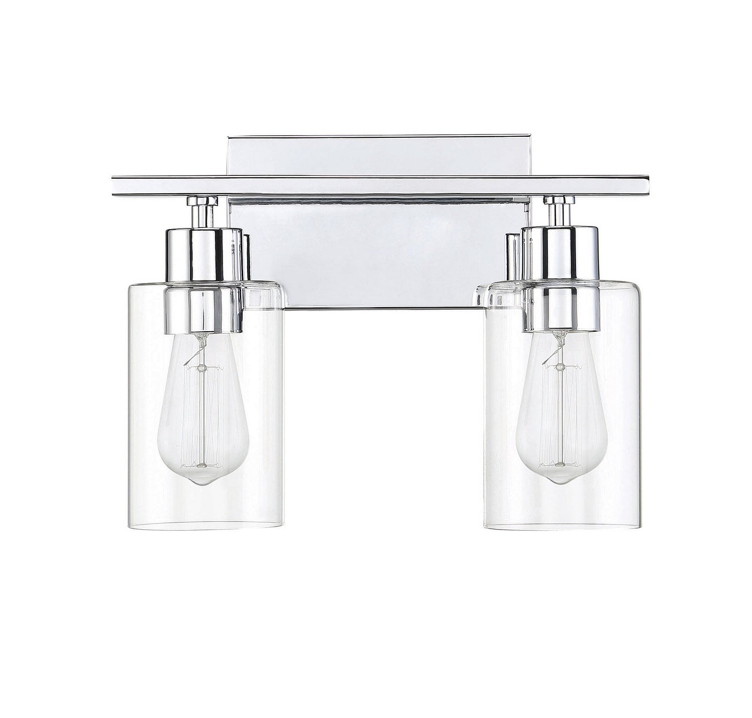 Réglette de salle de bain Lambert Two Light en chrome poli