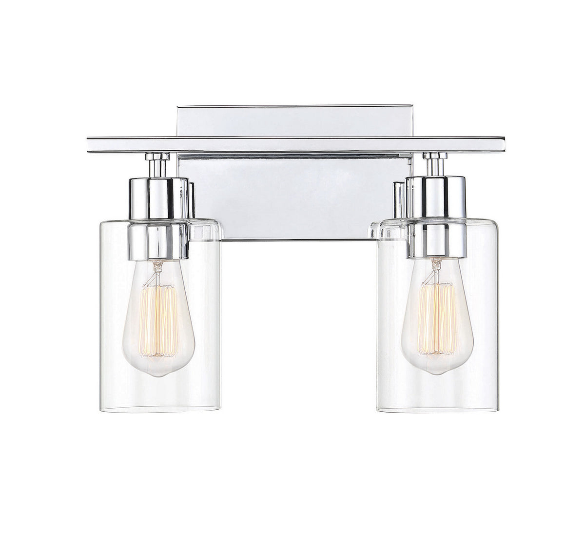 Réglette de salle de bain Lambert Two Light en chrome poli