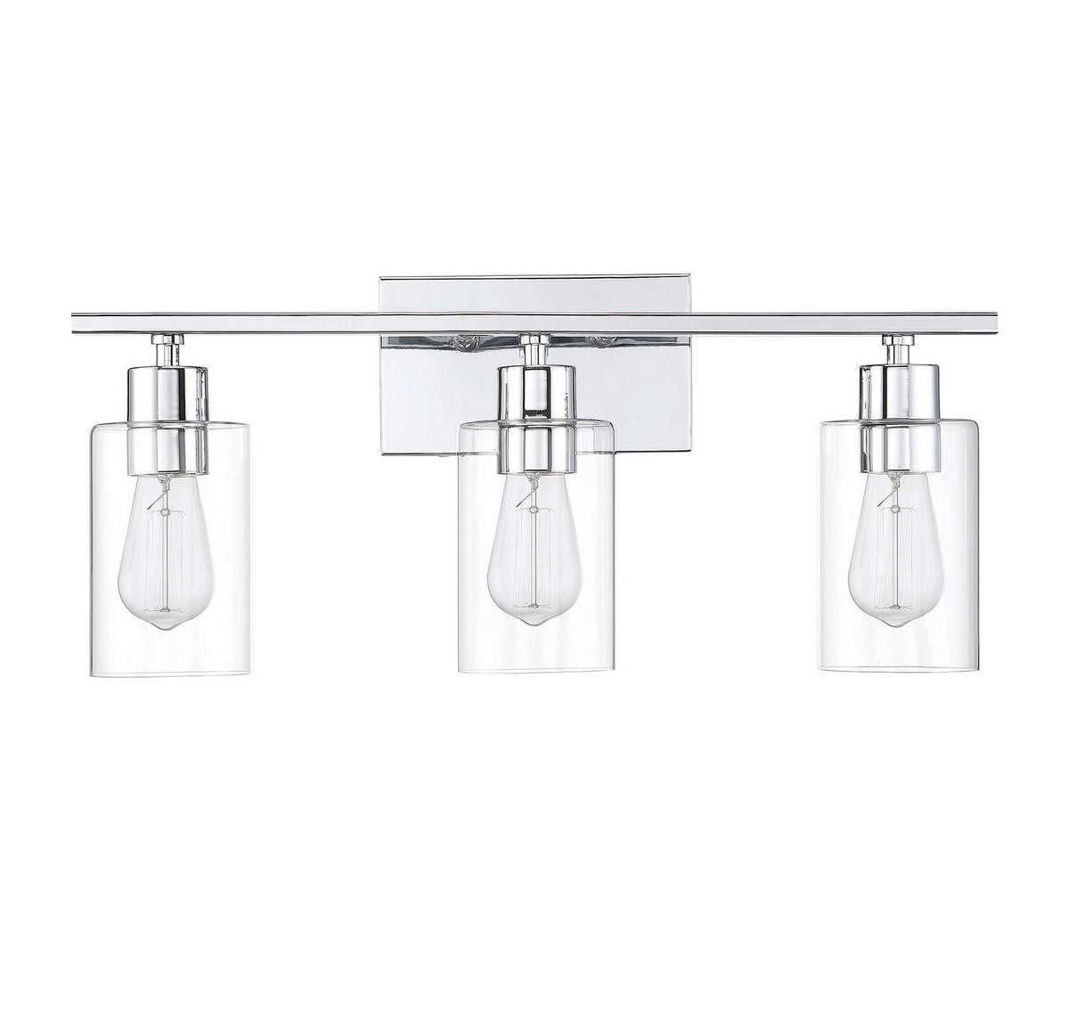 Lambert Three Light Bath Bar in Polished Chrome