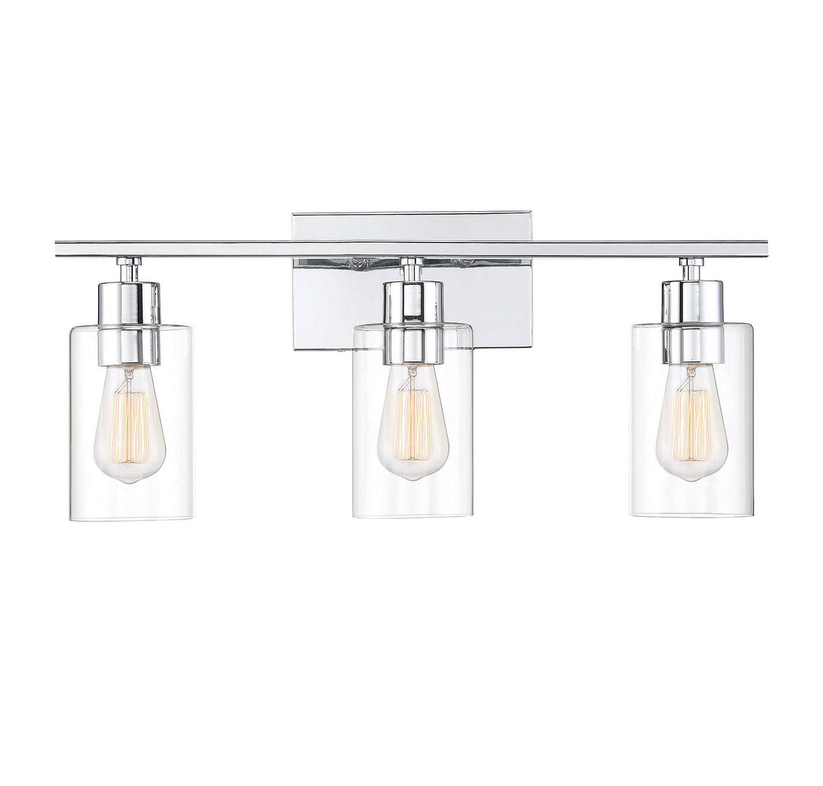 Lambert Three Light Bath Bar in Polished Chrome
