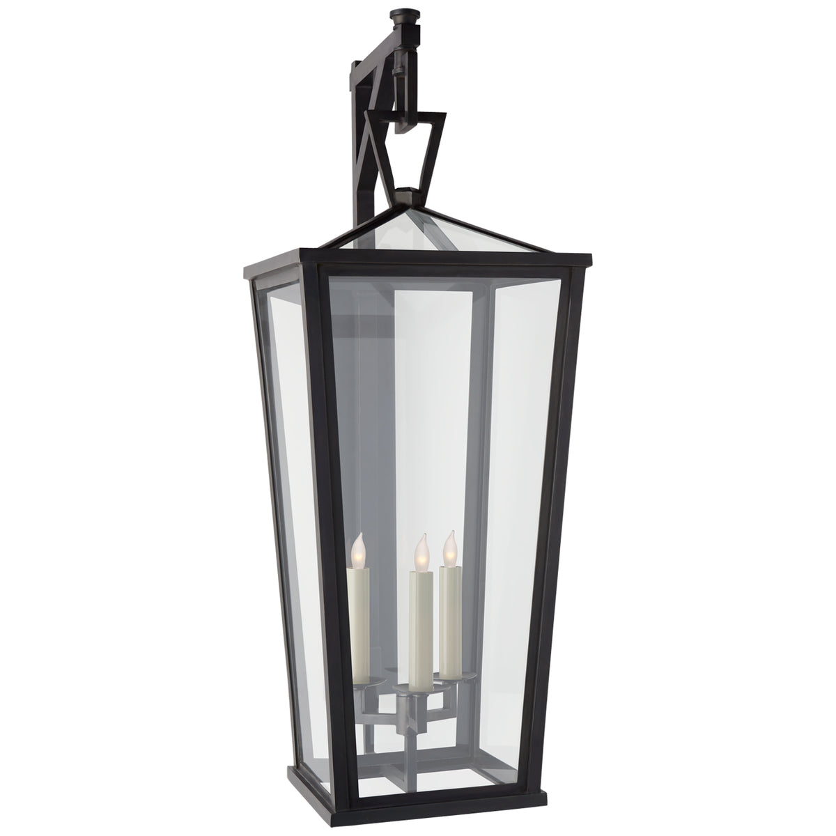 Darlana Outdoor Three Light Wall Lantern in Bronze