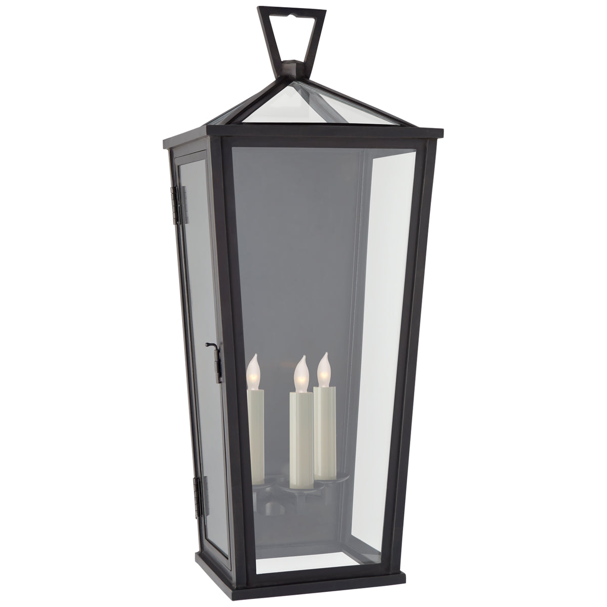 Darlana Outdoor Three Light Wall Lantern in Bronze