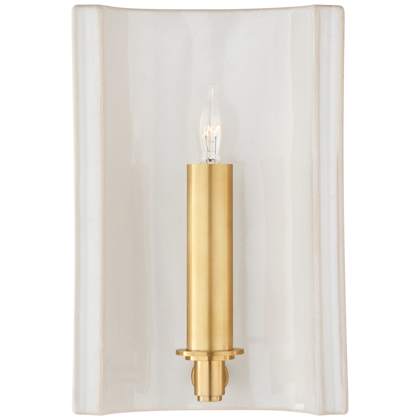 Leeds Small Rectangle Sconce in Ivory