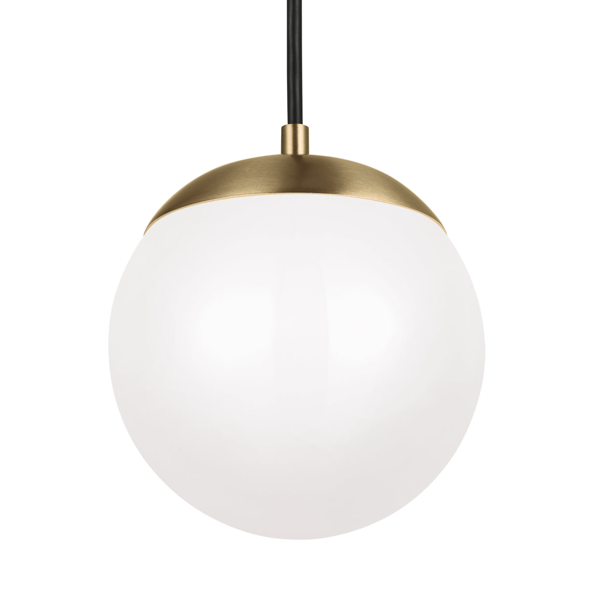 Leo - Hanging Globe LED Pendant in Satin Brass