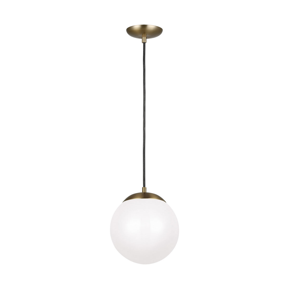 Leo - Hanging Globe LED Pendant in Satin Brass