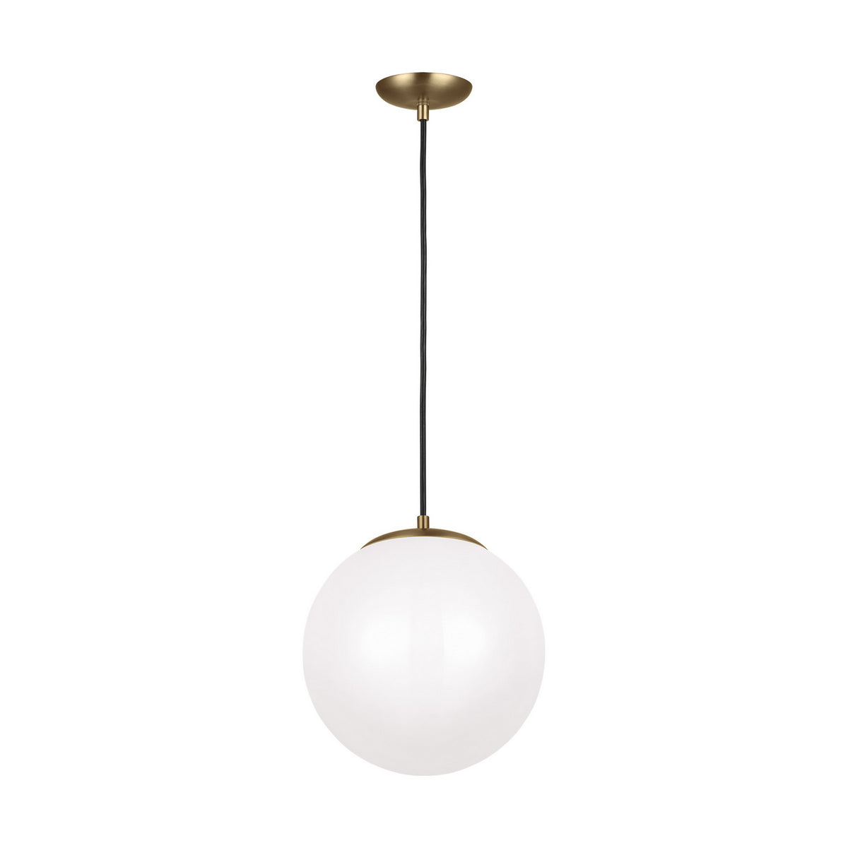 Leo - Hanging Globe LED Pendant in Satin Brass