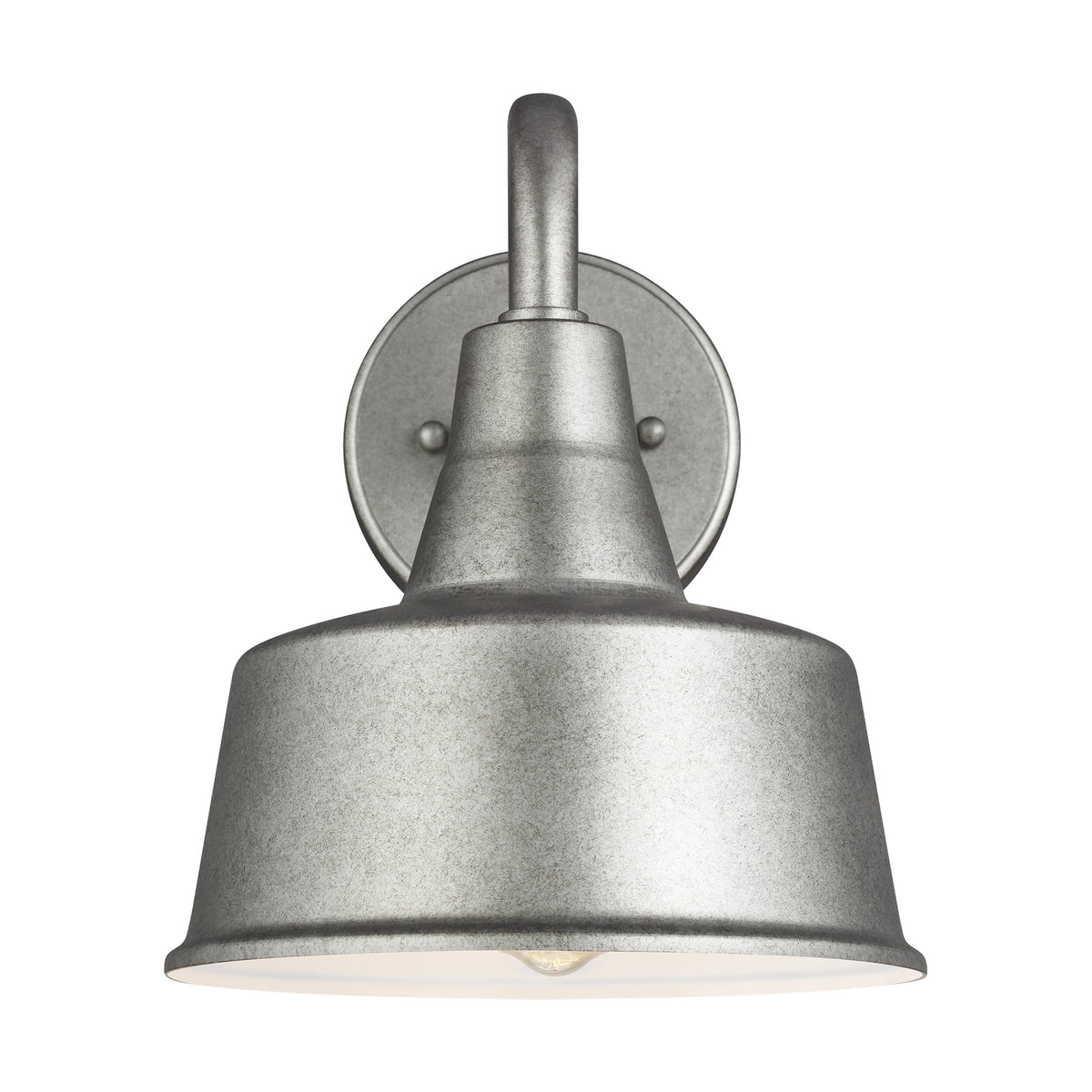 Barn Light One Light Outdoor Wall Lantern in Weathered Pewter