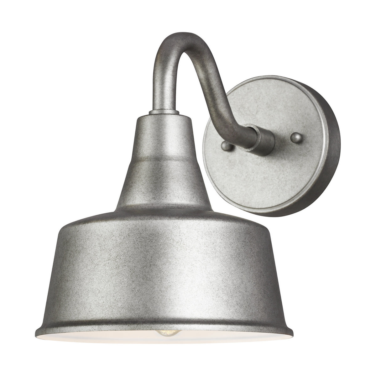 Barn Light One Light Outdoor Wall Lantern in Weathered Pewter