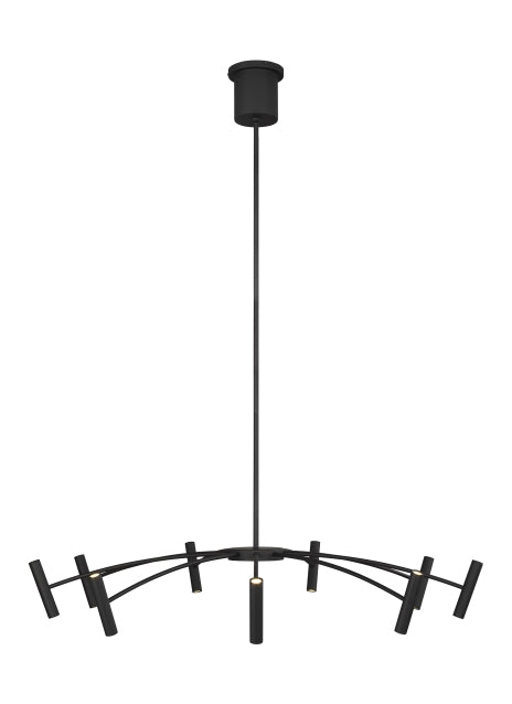 Aerial LED Chandelier in Matte Black